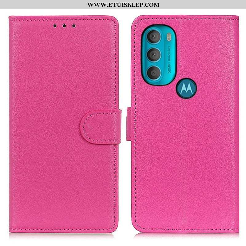 Etui Na Telefon Pokrowce do Moto G71 5G Tradycyjnie Liczi